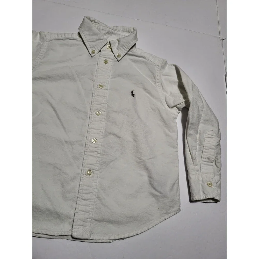 (#L3) Polo Ralph Lauren Boys Oxford Button Down White  Size Toddler 4T